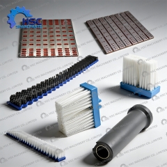 Krones, KHS, and Sidel have ample spare parts inventory; replacing these parts improves production efficiency.