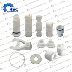 Krones, KHS, and Sidel have ample spare parts inventory; replacing these parts improves production efficiency.